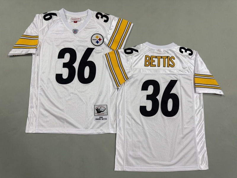Men 2025 Pittsburgh Steelers #36 Bettis white Throwback Limited NFL Jersey style 004->pittsburgh steelers->NFL Jersey